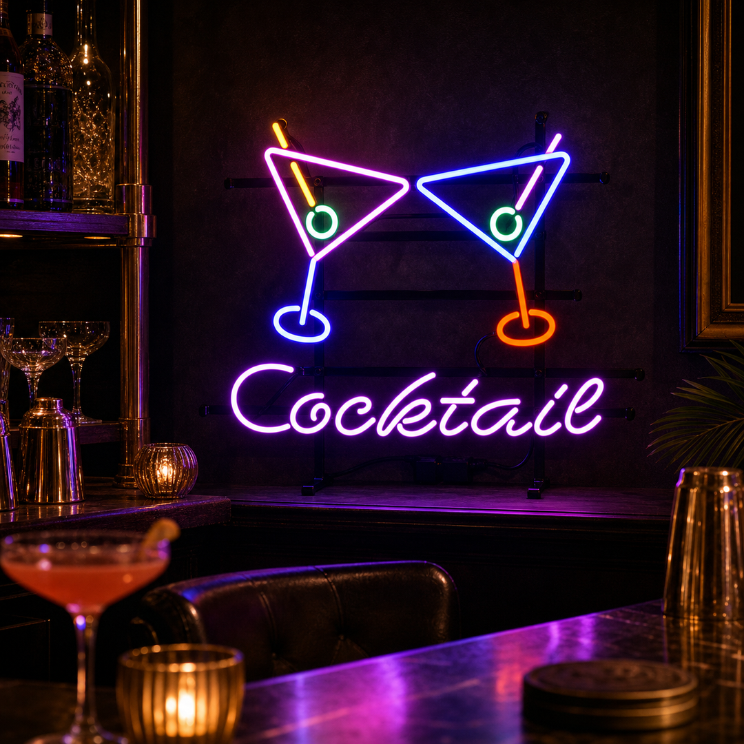 "Cocktails, Martini" Insegna al neon