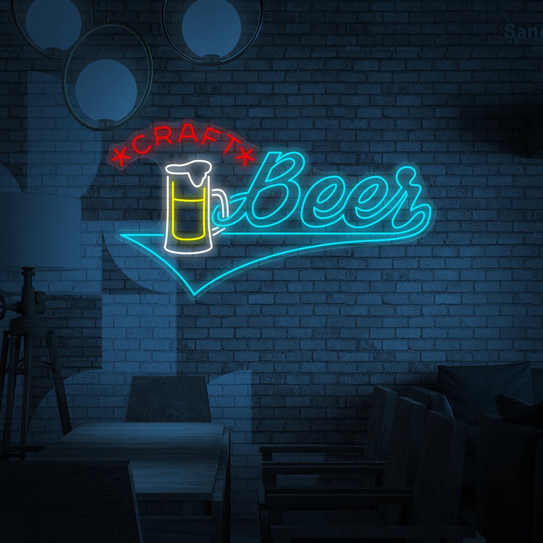 "Craft Beer Tazza Bar" Insegna al neon