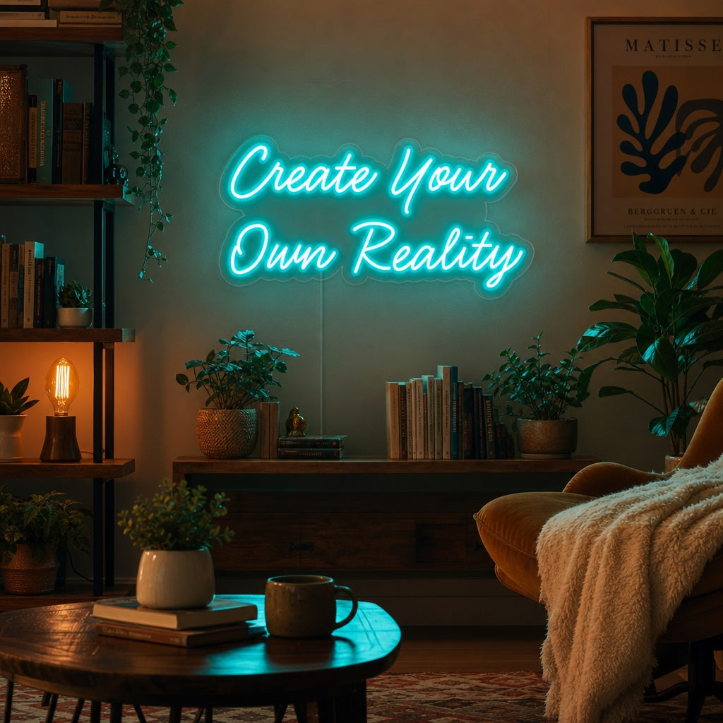 "Create Your Own Reality" Insegna al neon