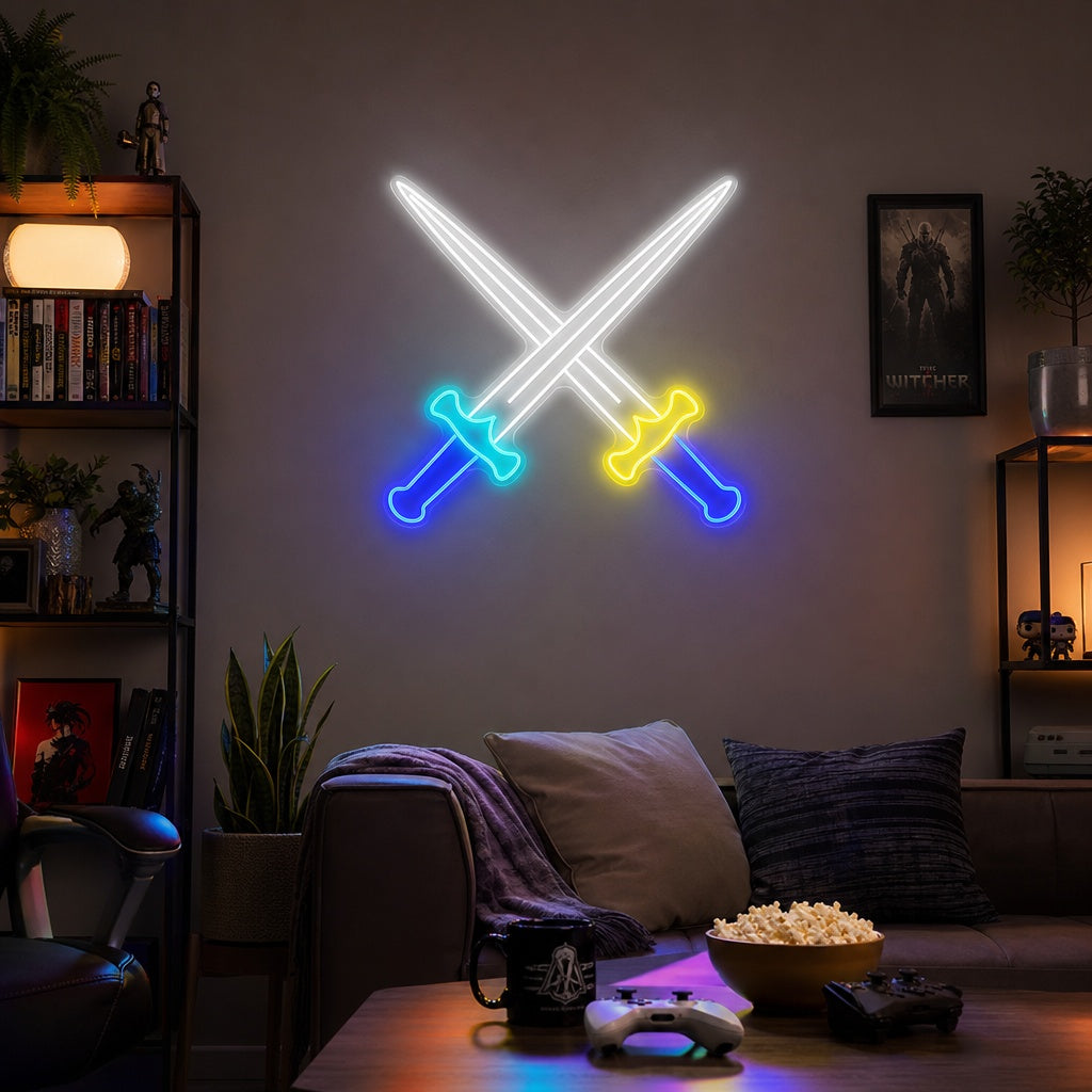 Spade incrociate Insegna al neon, Insegna giapponese al neon
