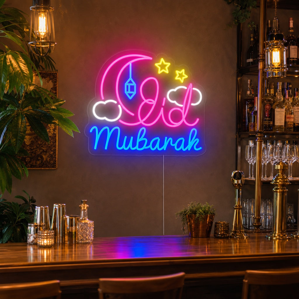 "Eid Mubarak" Insegna al neon