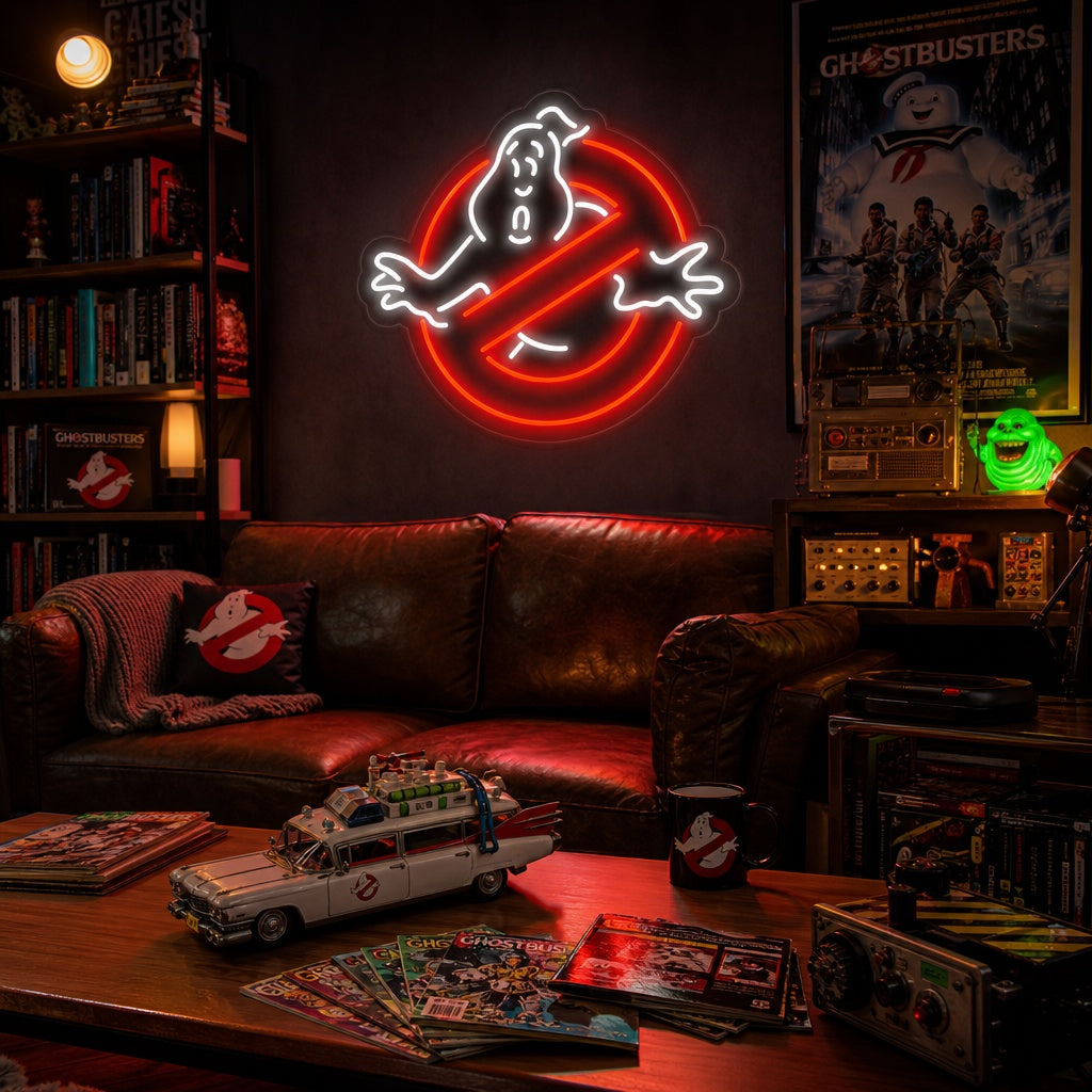 "Ghostbusters, Fantasmi" Insegna al neon