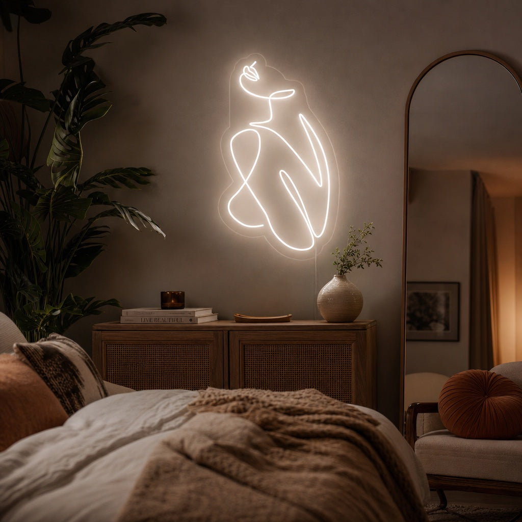 "Silhouette Ragazza" Insegna al neon