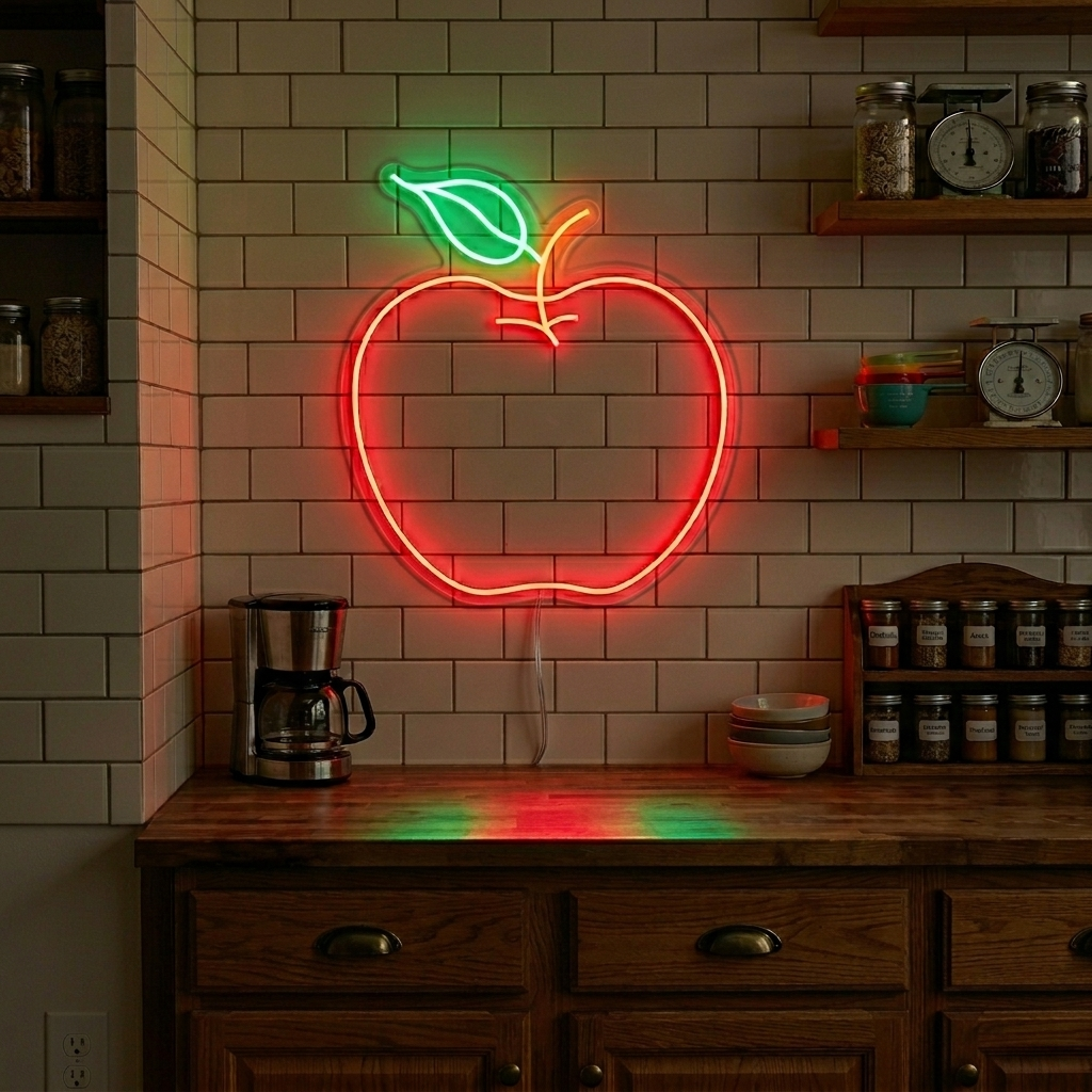"Mela" Insegna al neon