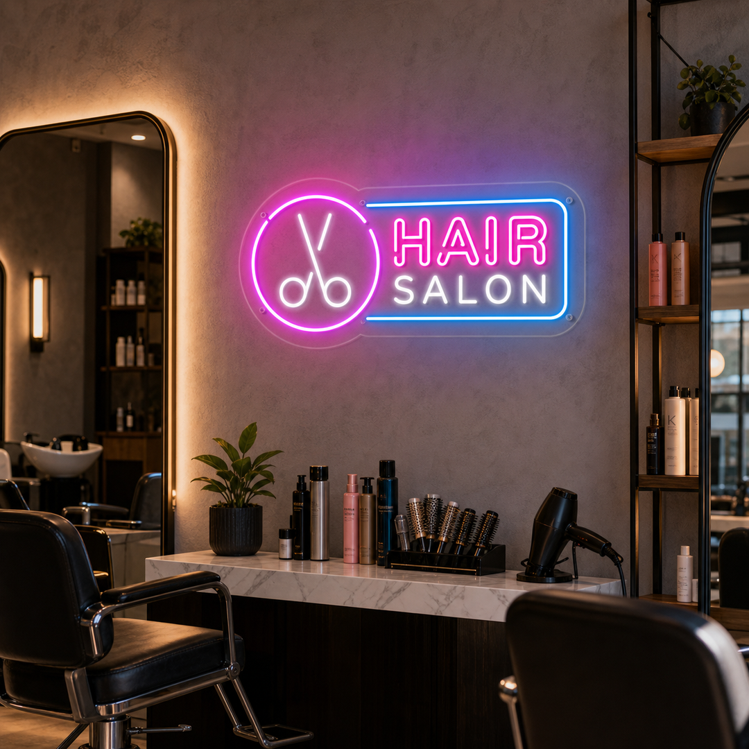 "Hair Salon" Insegna al neon