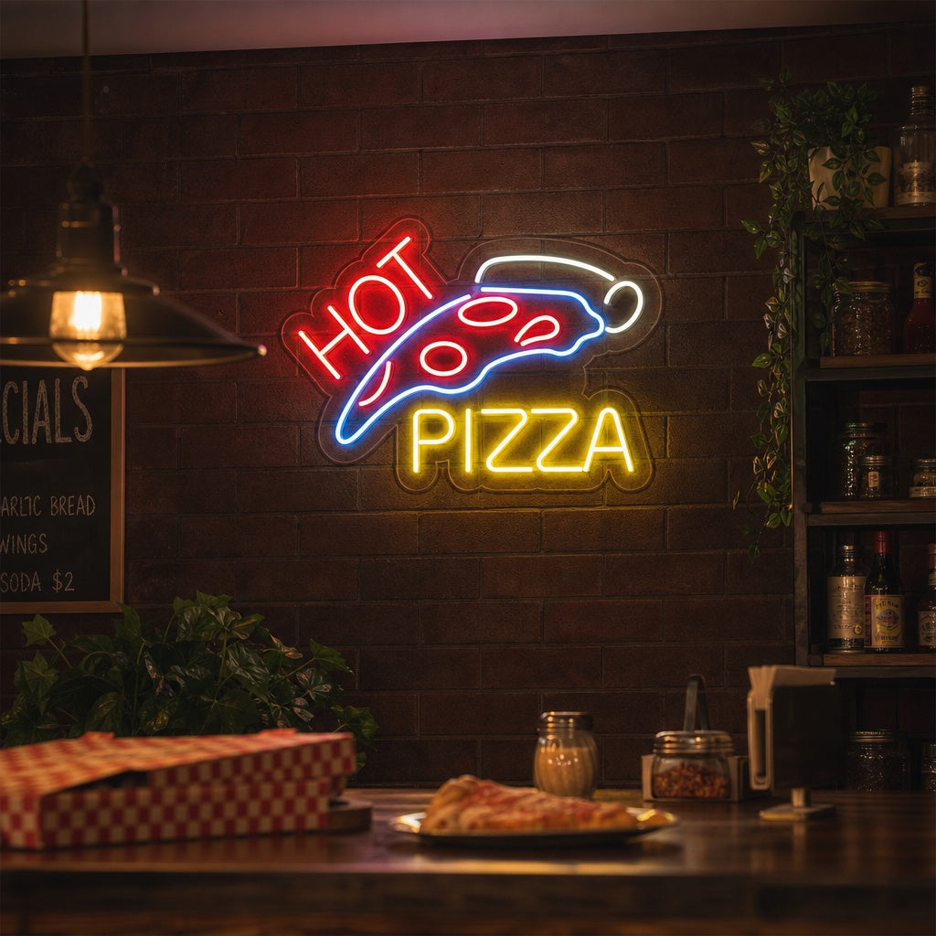 "Hot Pizza" Insegna al neon