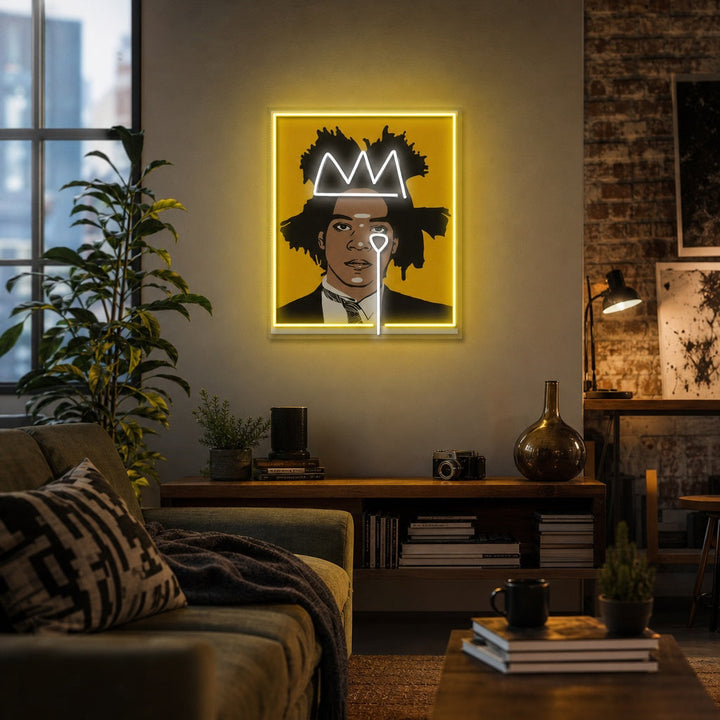 "Jean, artista" Insegna al neon a LED stampata con UV