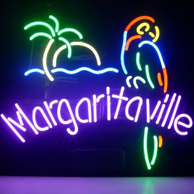 "Jimmy Buffett Margaritaville Paradise Parrot Beer" Insegna al neon