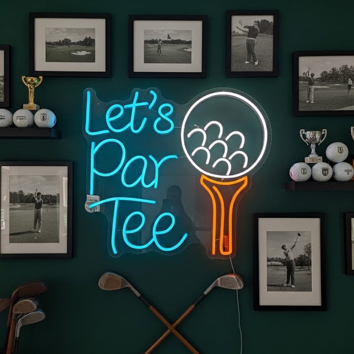 "Lets Par Tee Golf Sport" Insegna al neon