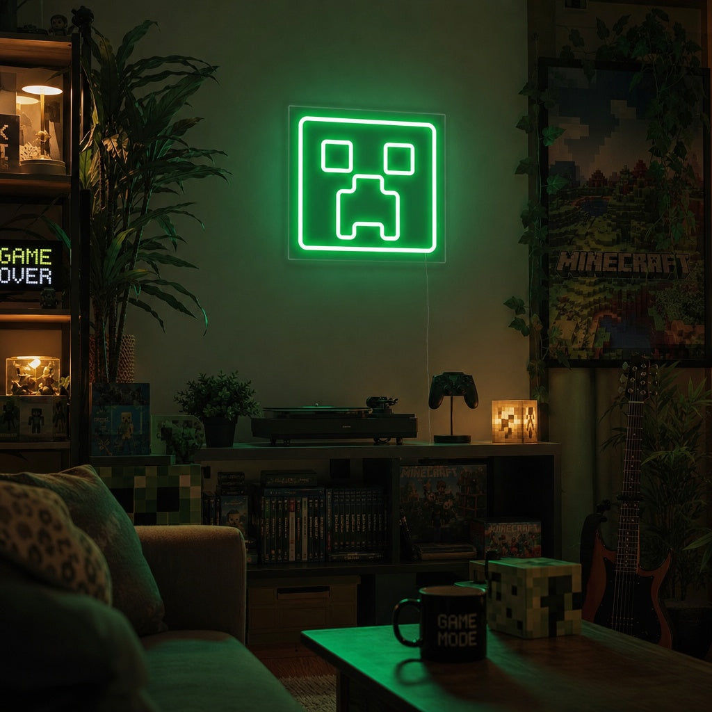 "Mcraft, Decorazione Per Sala Giochi Mcraft" Insegna al neon