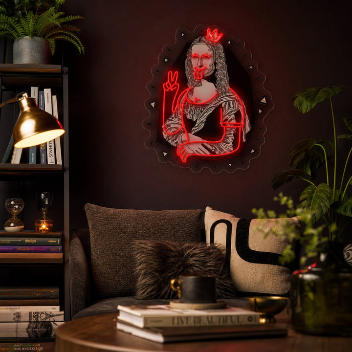 "Mona art" Insegna al neon a LED stampata con UV