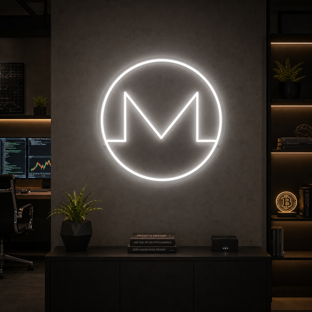 "Criptovaluta Monero (Xmr)" Insegna al neon