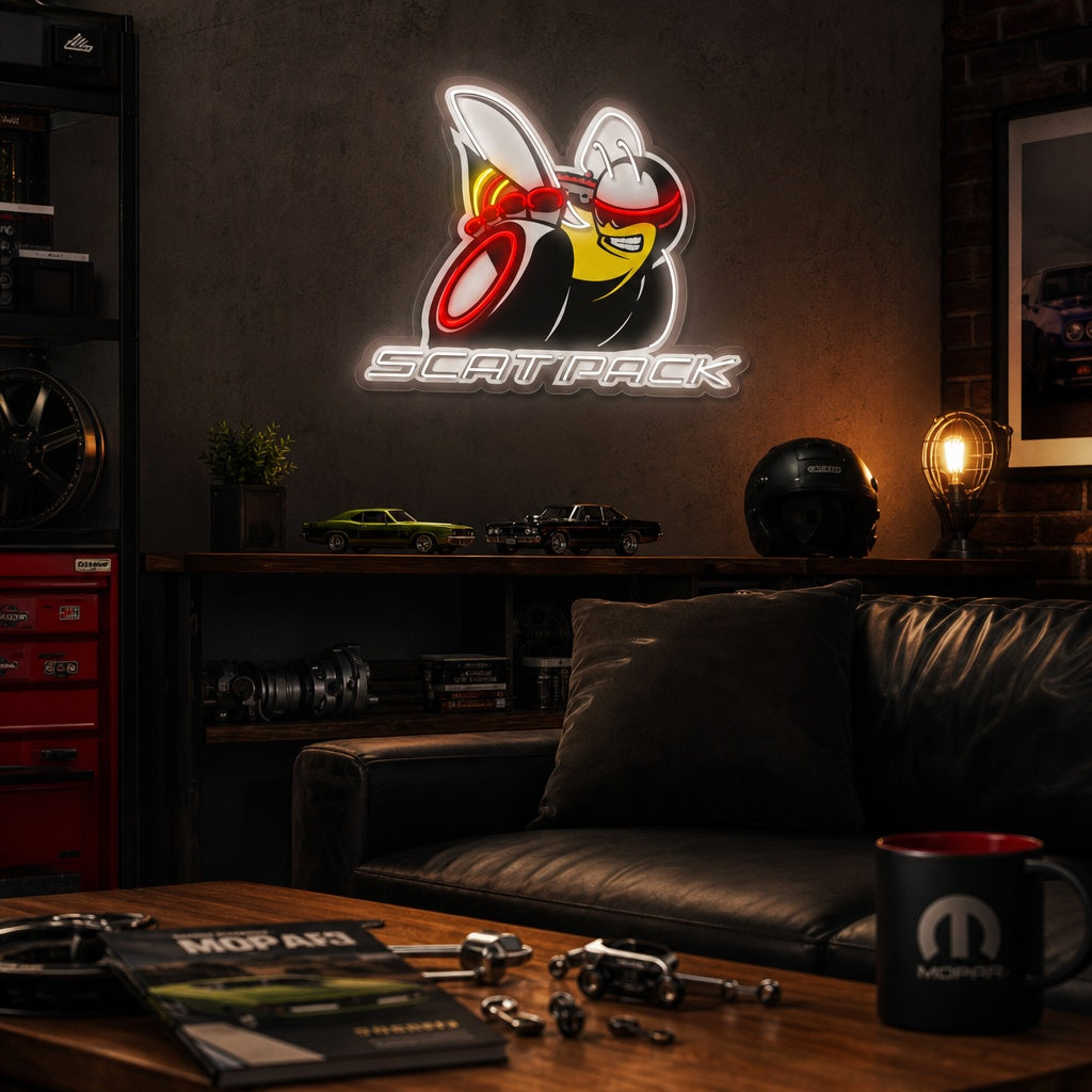 "Mopar" Insegna al neon a LED stampata con UV