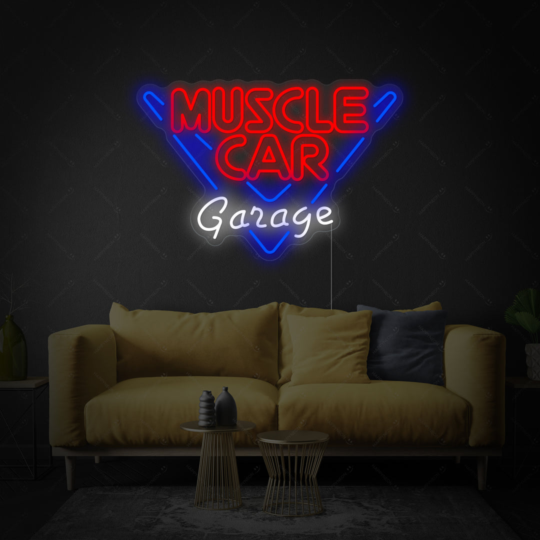 "Muscle Car Garage" Insegna al neon