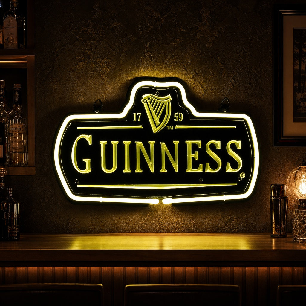 "New Guinness 1759 Logo Beer" Insegna al neon