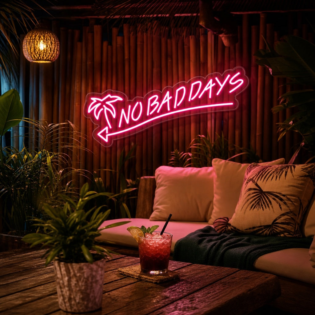 "No Bad Days" Insegna al neon