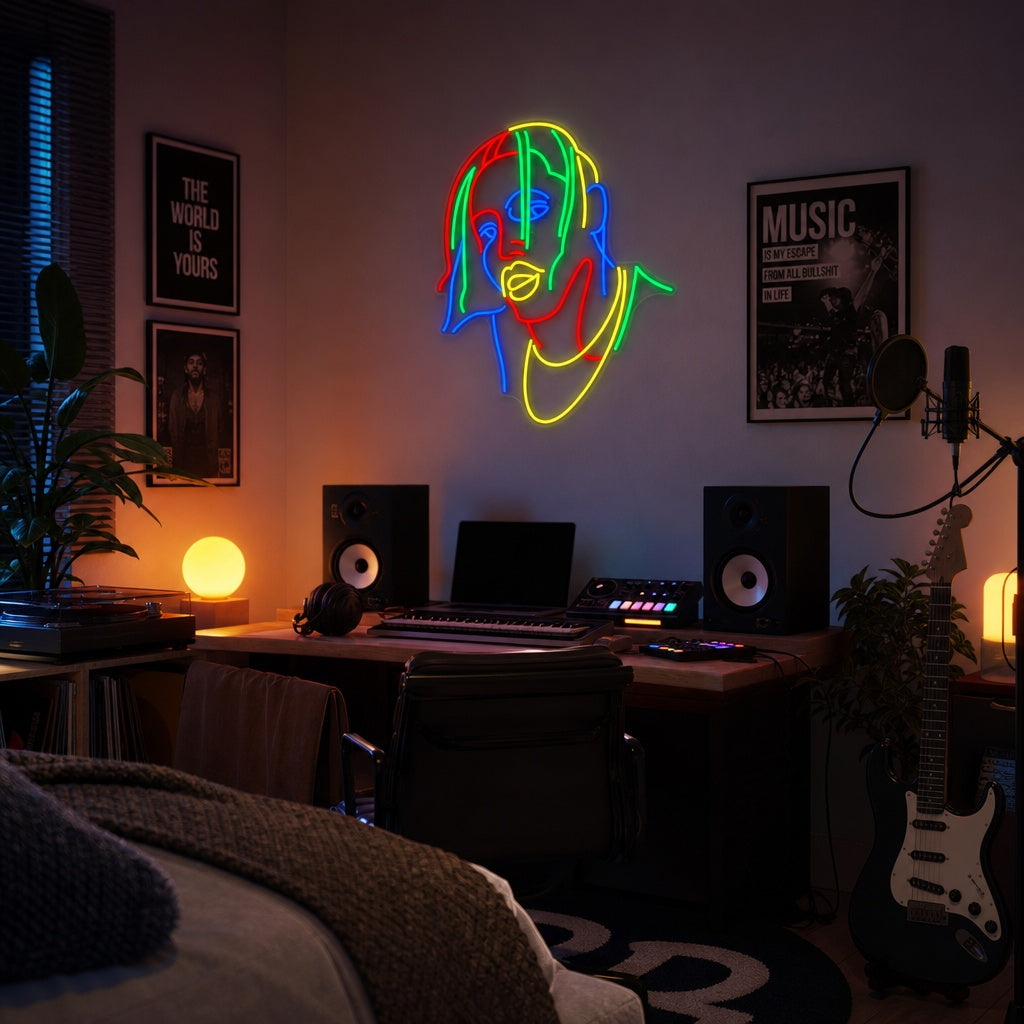 "Cantante Rapper Musica Pop" Insegna al neon