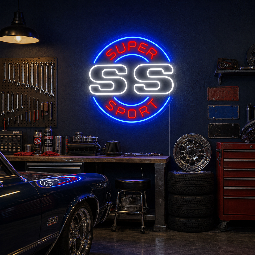 "Ss Super Sport" Insegna al neon