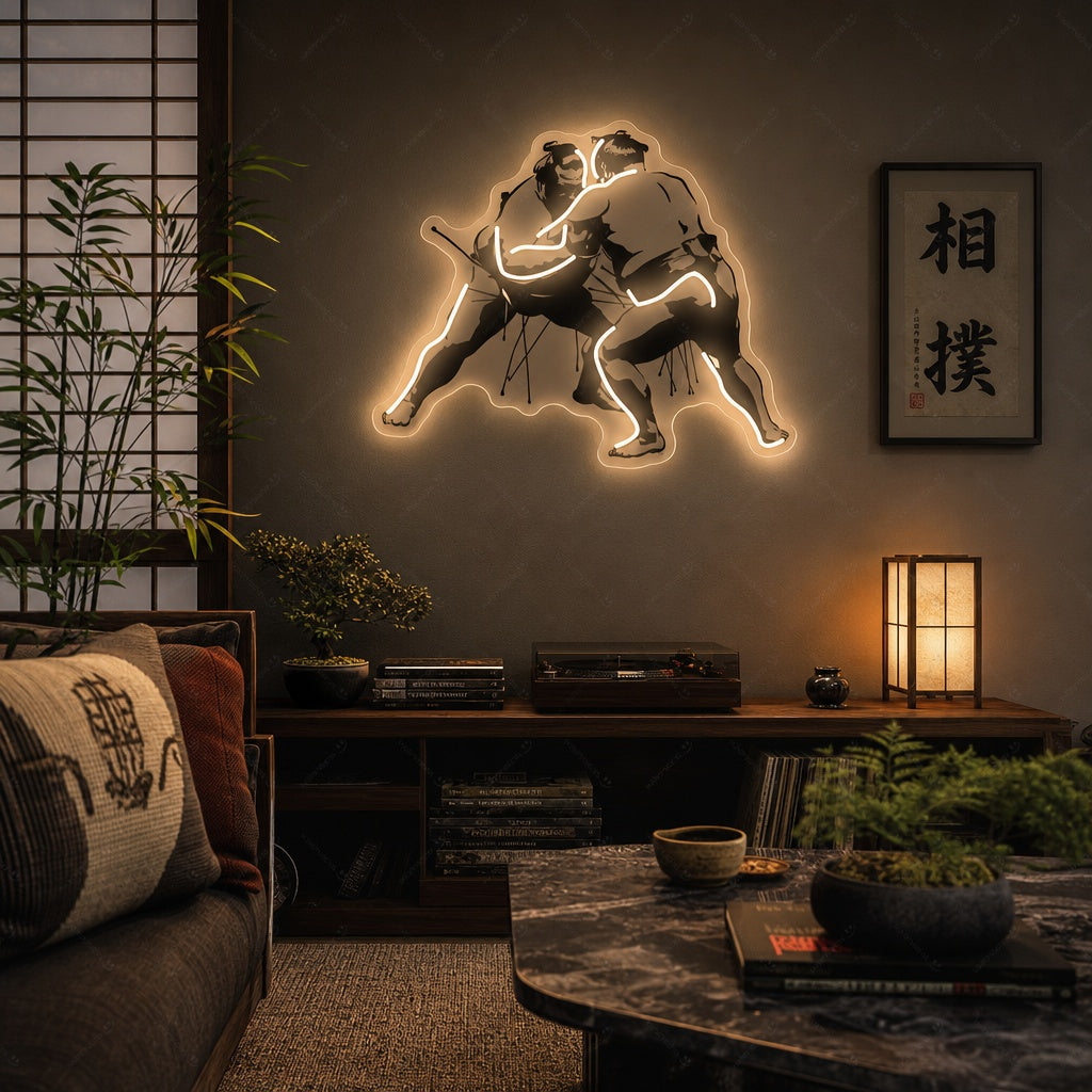 Maschio Sumo Insegna al neon, Segno al neon giapponese