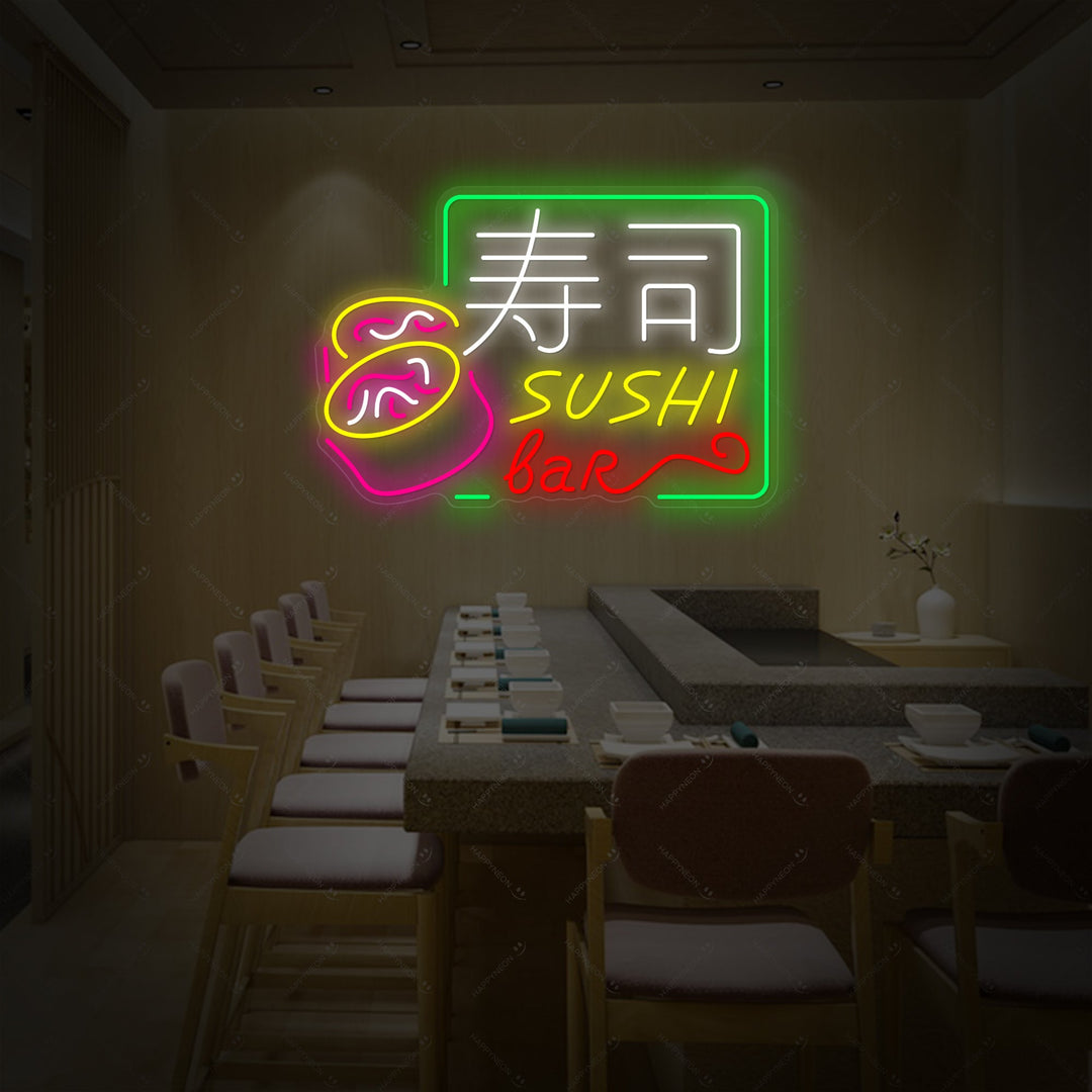 Sushi Bar Insegna al neon, Decorazione ristorante giapponese