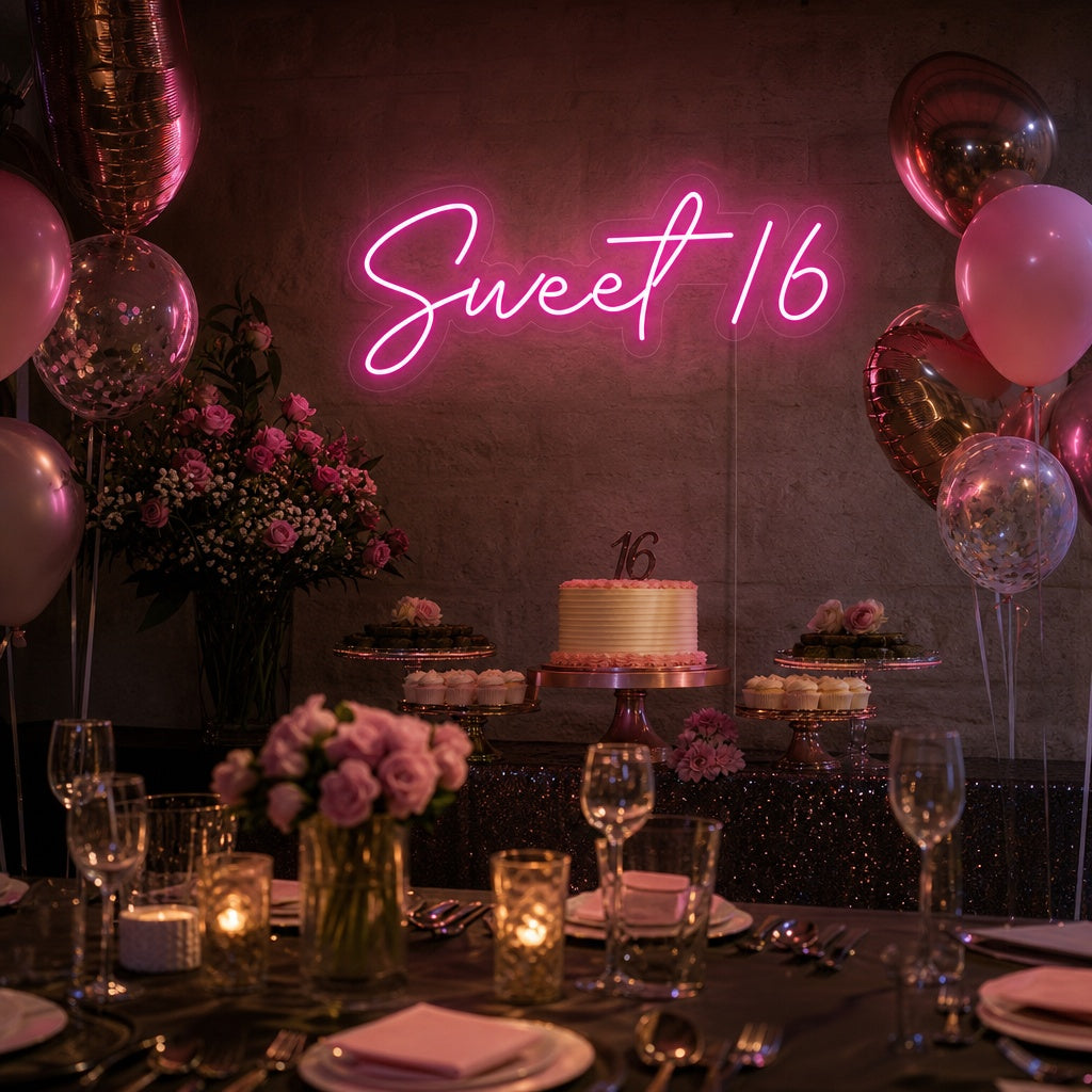 "Sweet 16" Insegna al neon