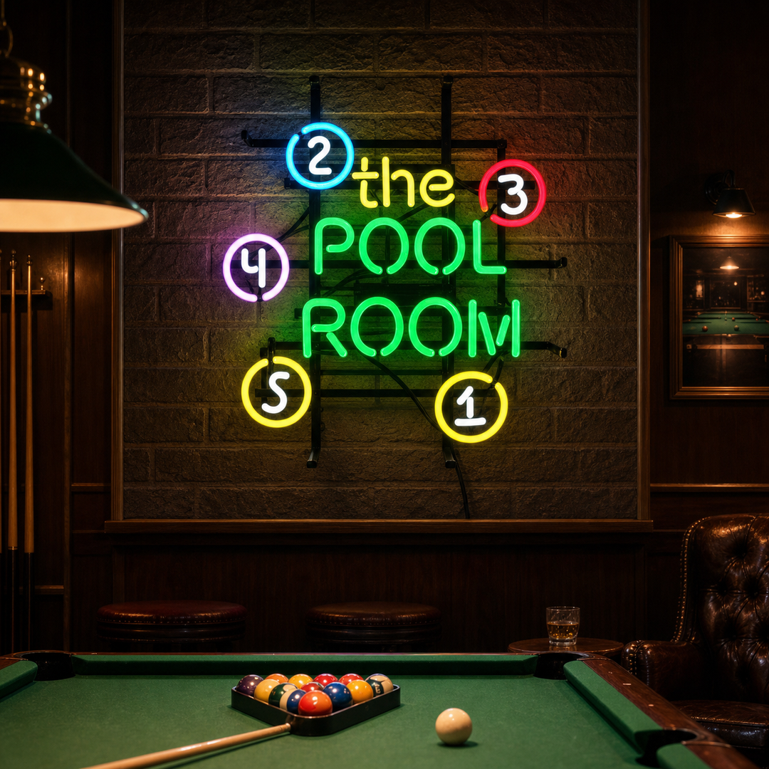 "The Pool Room" Insegna al neon