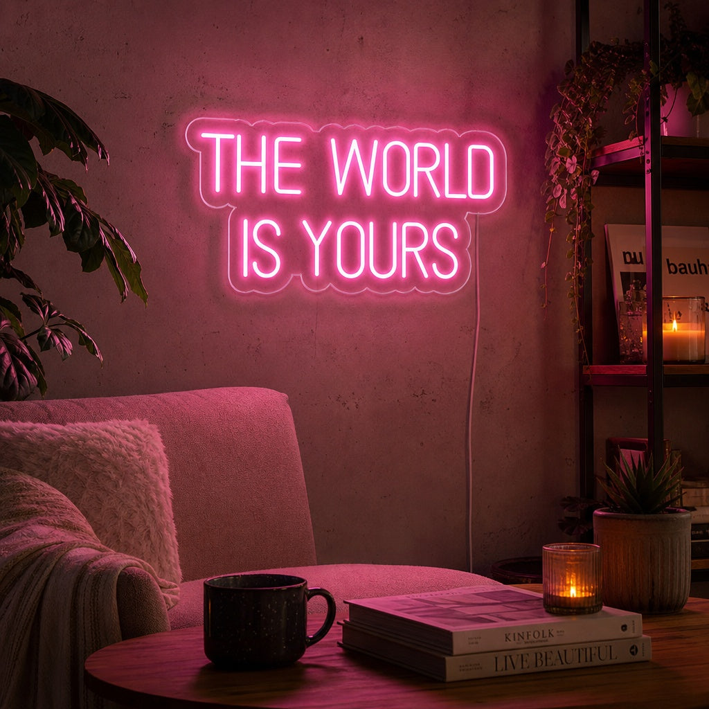 "The World is Yours" Insegna al neon