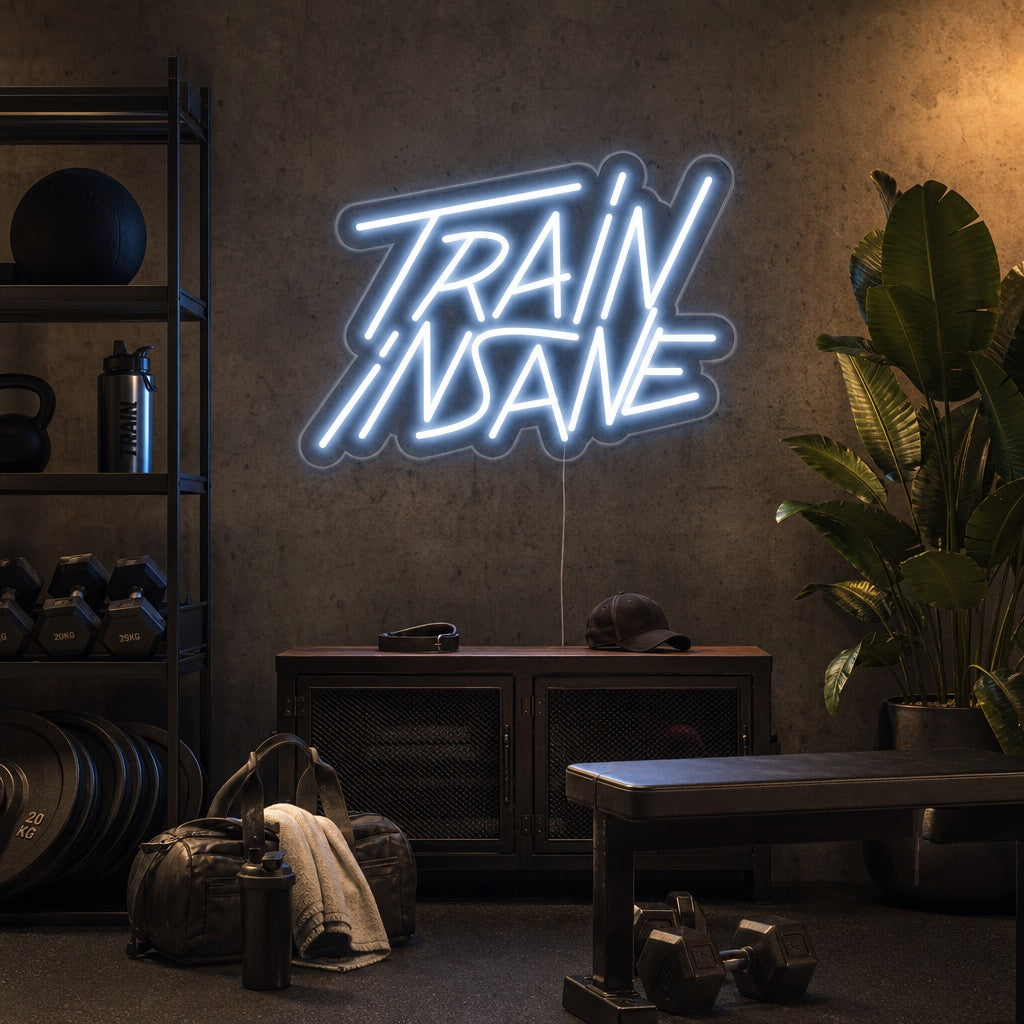 "Train Insane" Insegna al neon