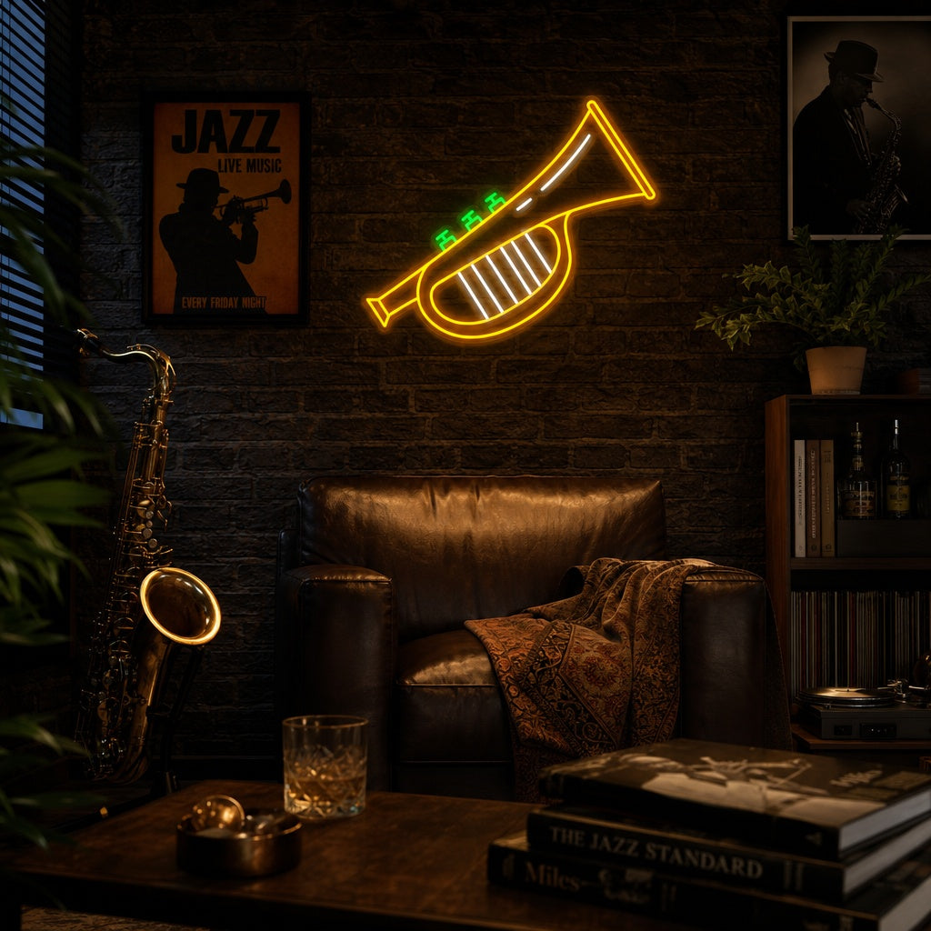 "Jazz Con La Tromba" Insegna al neon
