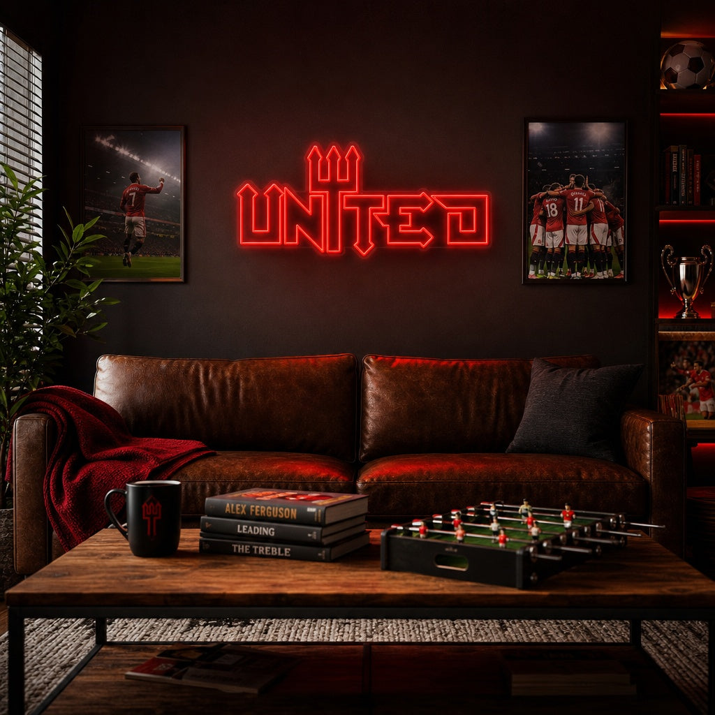 "United Squadra Di Calcio" Insegna al neon