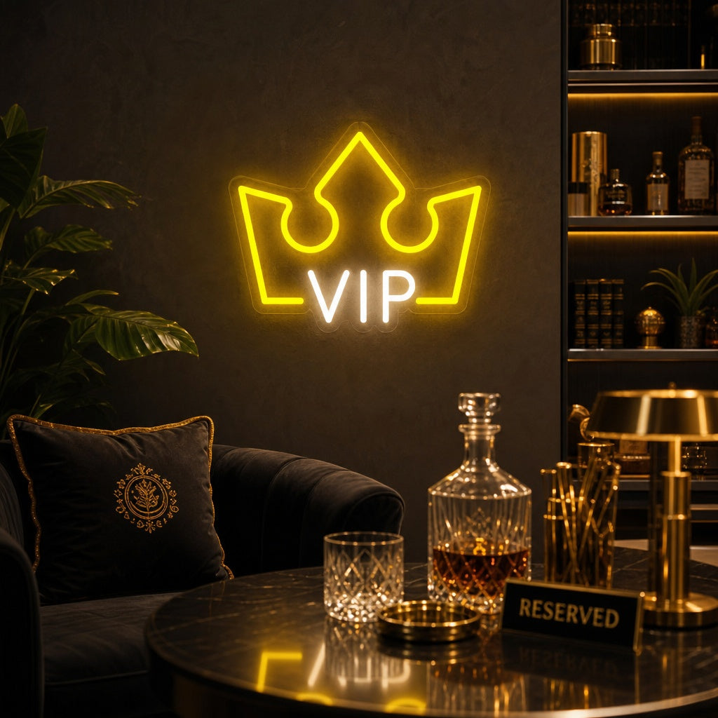 "Sala VIP, Lounge Vip" Insegna al neon