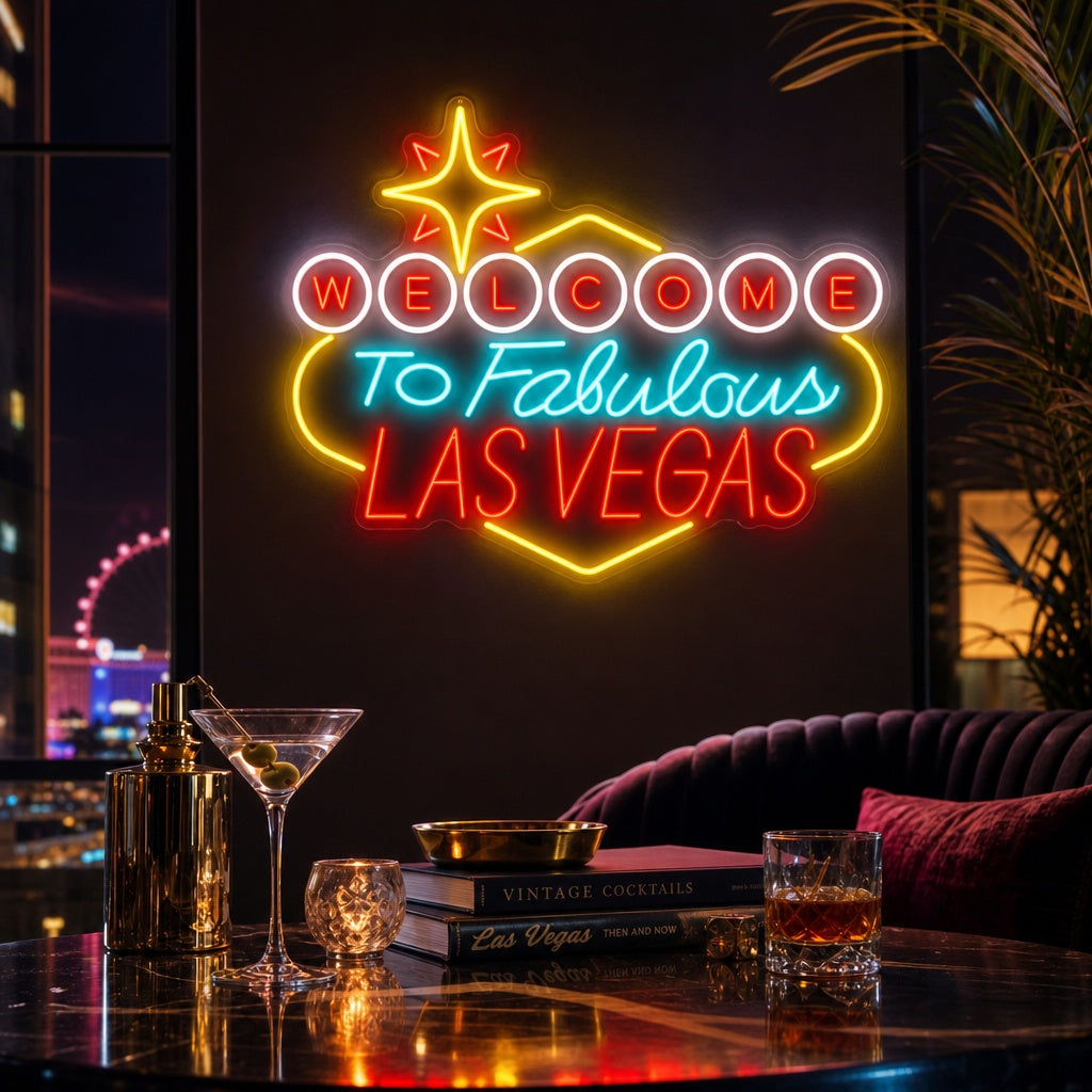 "Welcome To Las Vegas" Insegna al neon