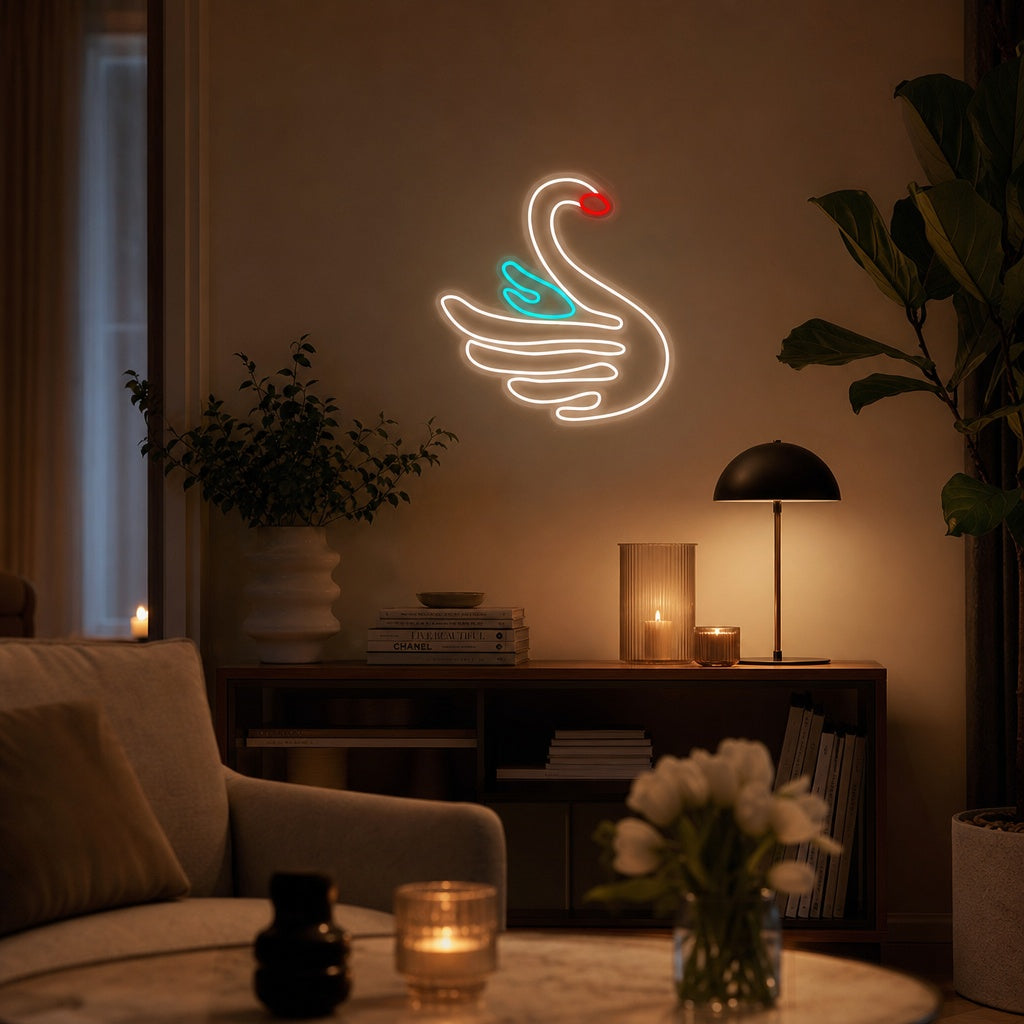 "Cigno Bianco" Insegna al neon