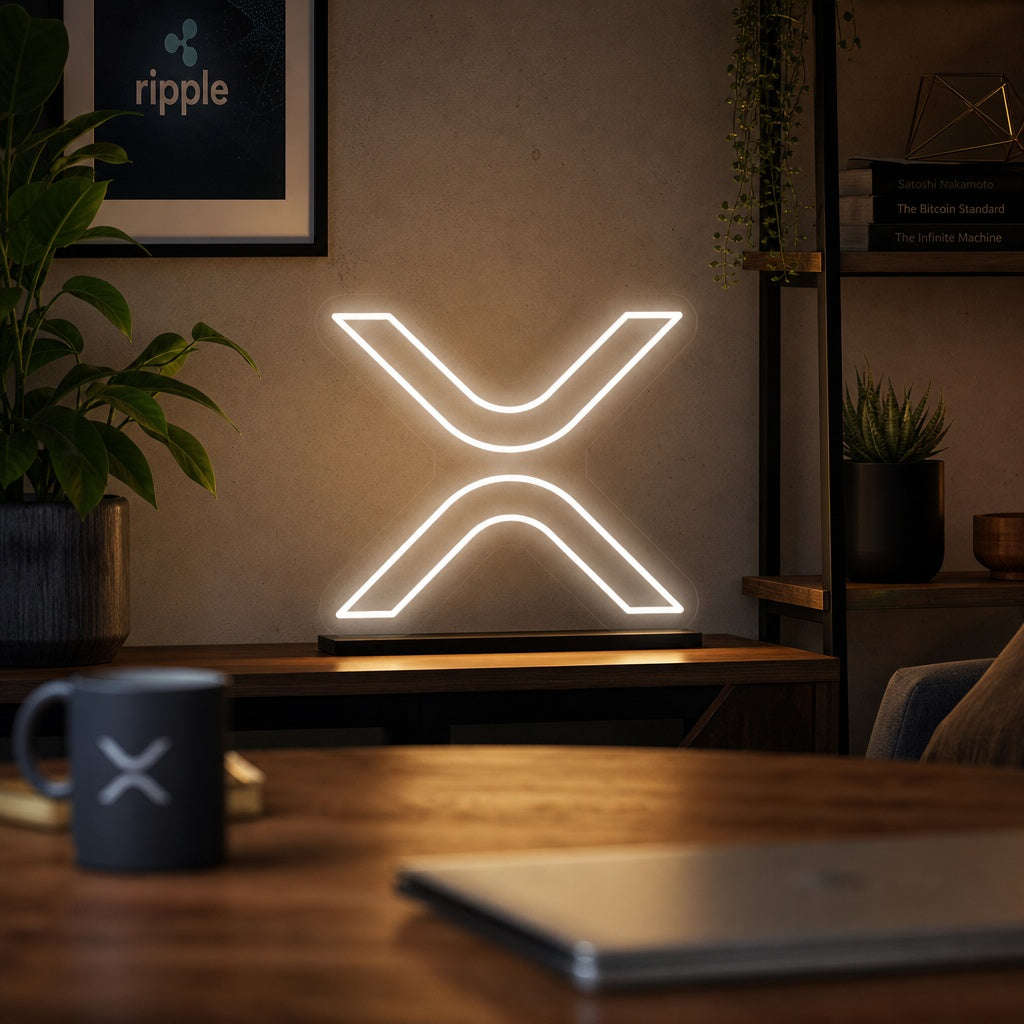 "Simbolo XRP Ripple" Insegna al neon