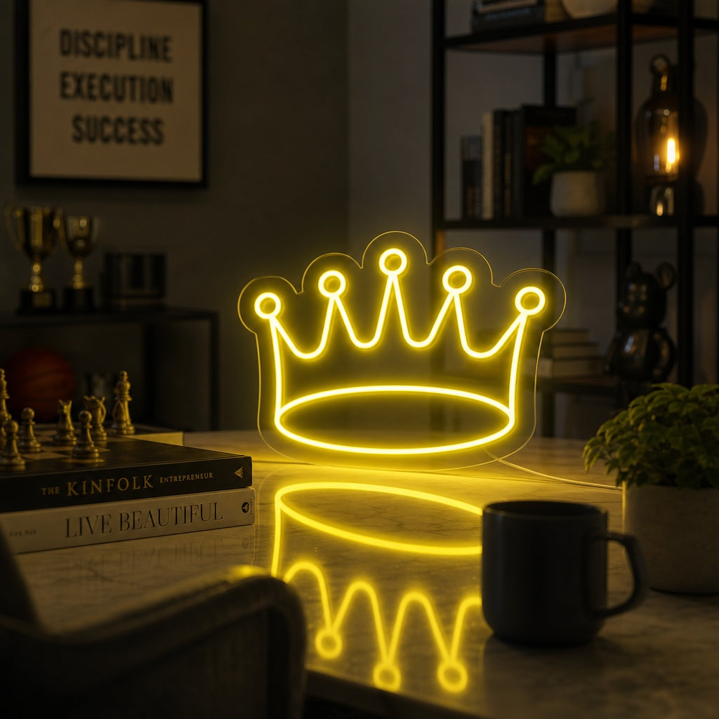 "Corona Gialla" Insegna al neon