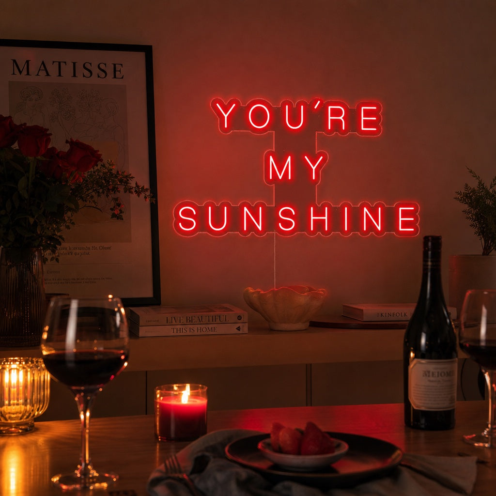 "You Are My Sunshine" Insegna al neon