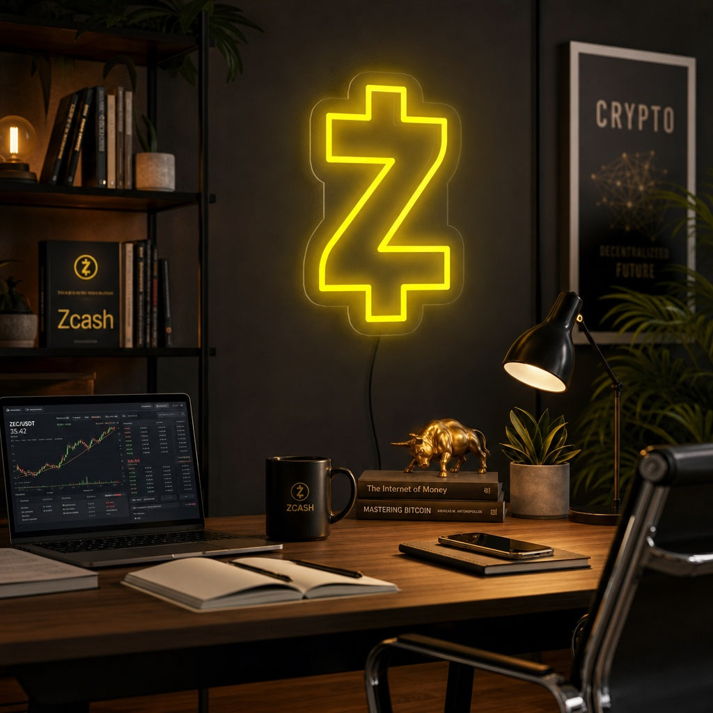 "Simbolo Zcash Zec" Insegna al neon