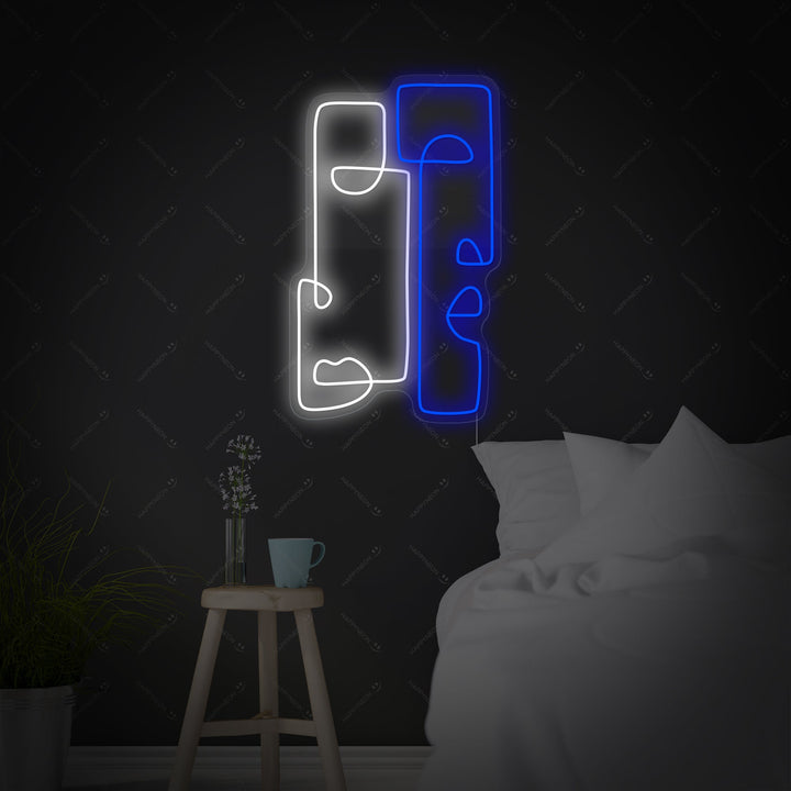 "Totem astratto" Insegna al neon