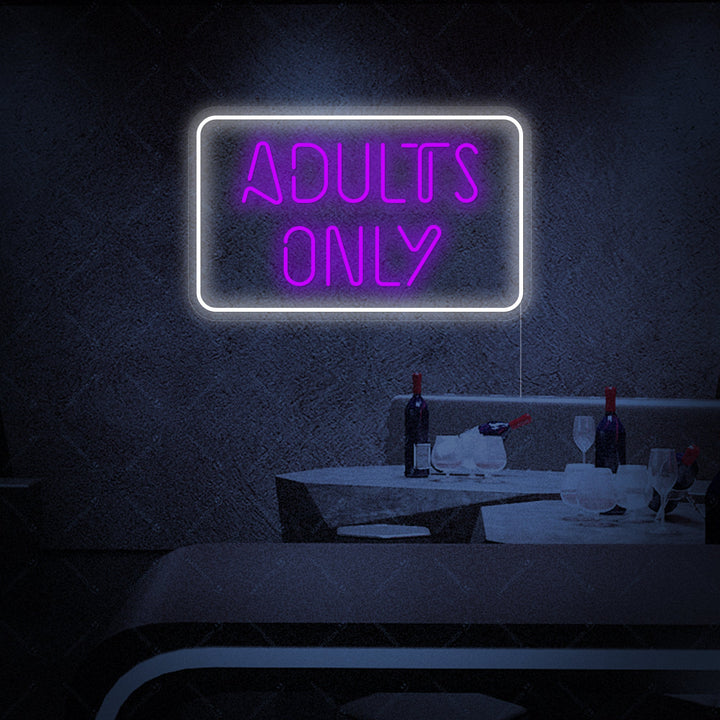 "Adult Only" Insegna al neon