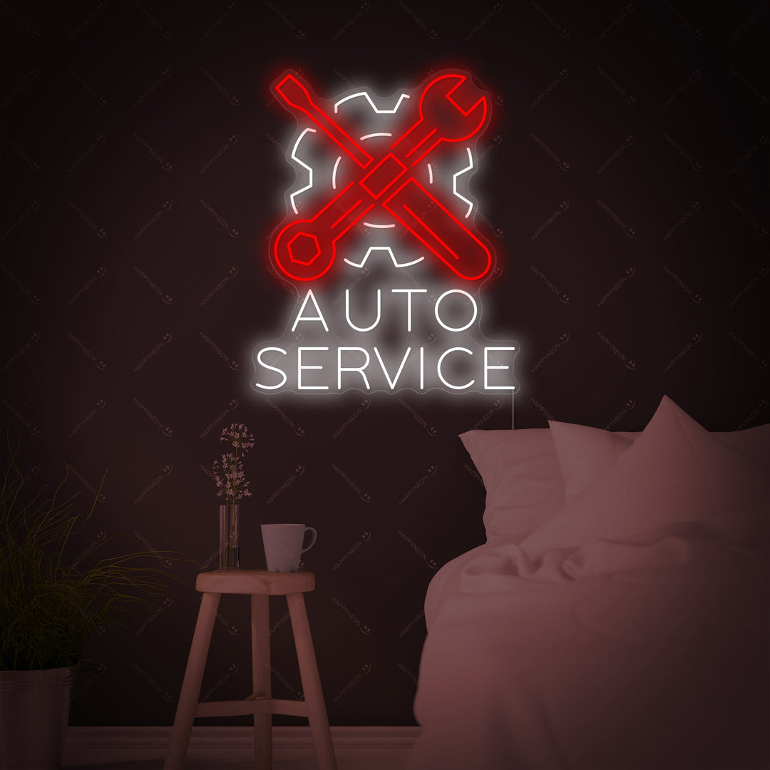 "Auto Service" Insegna al neon