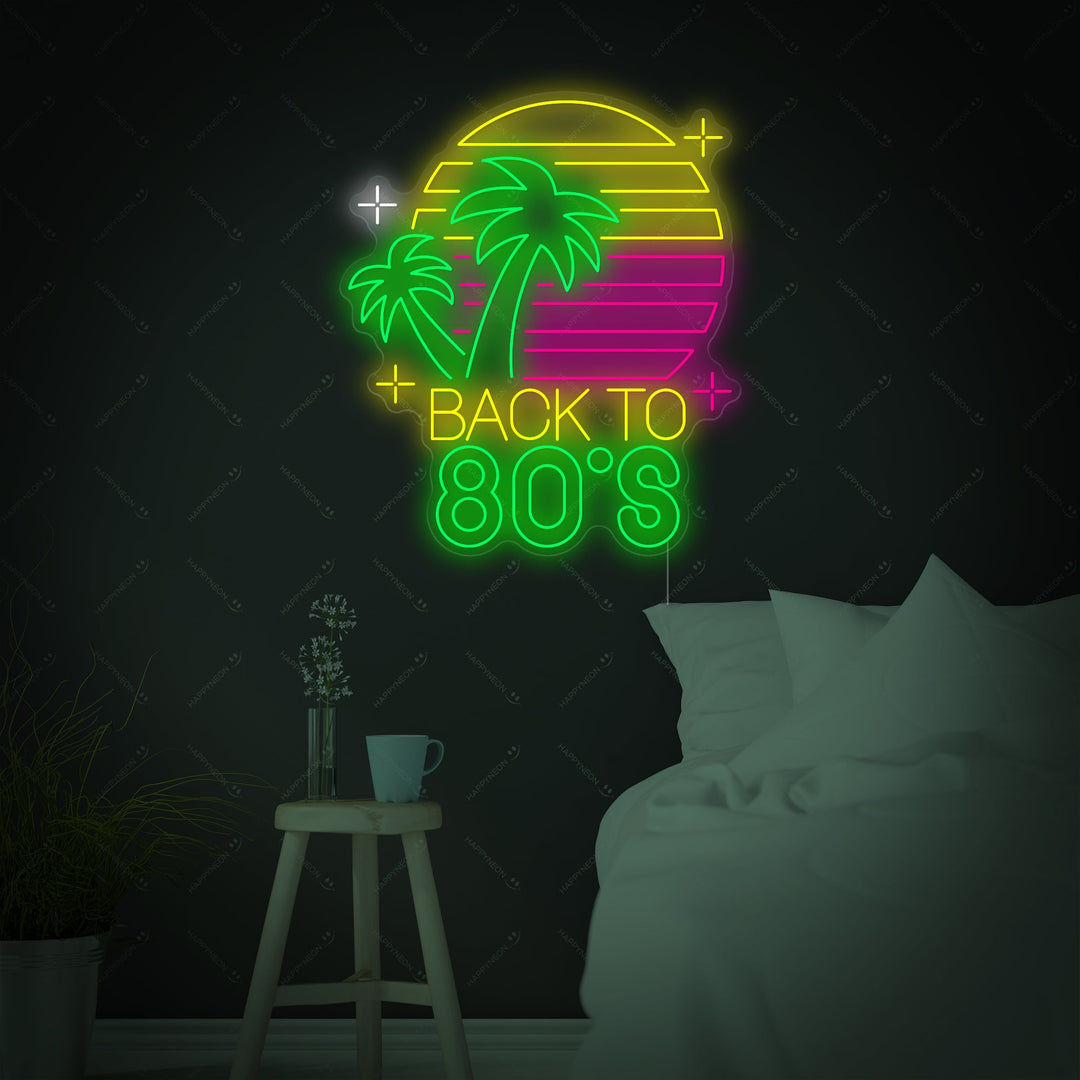 "Back To 80s" Insegna al neon