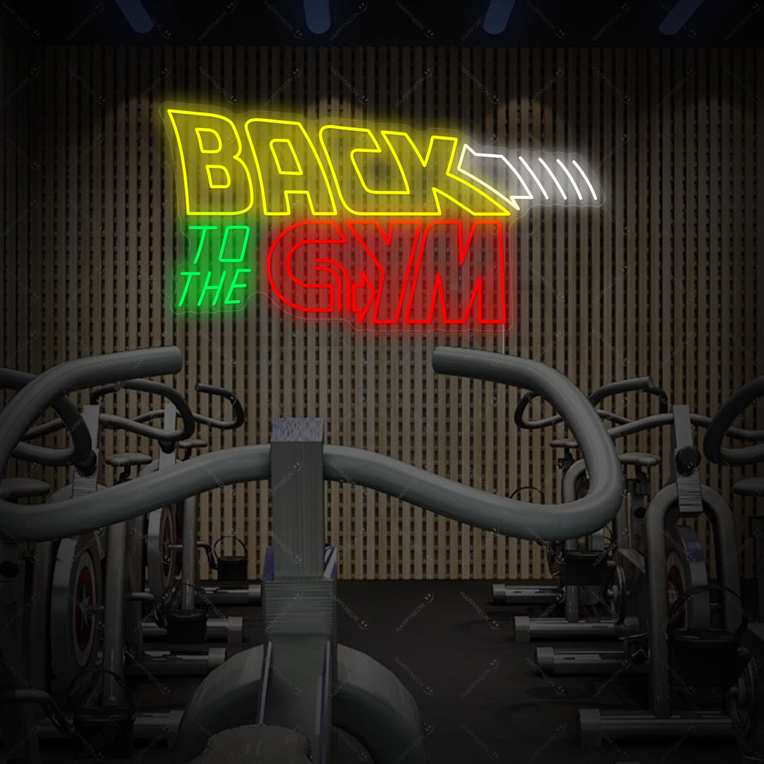 "Back To The Gym" Insegna al neon