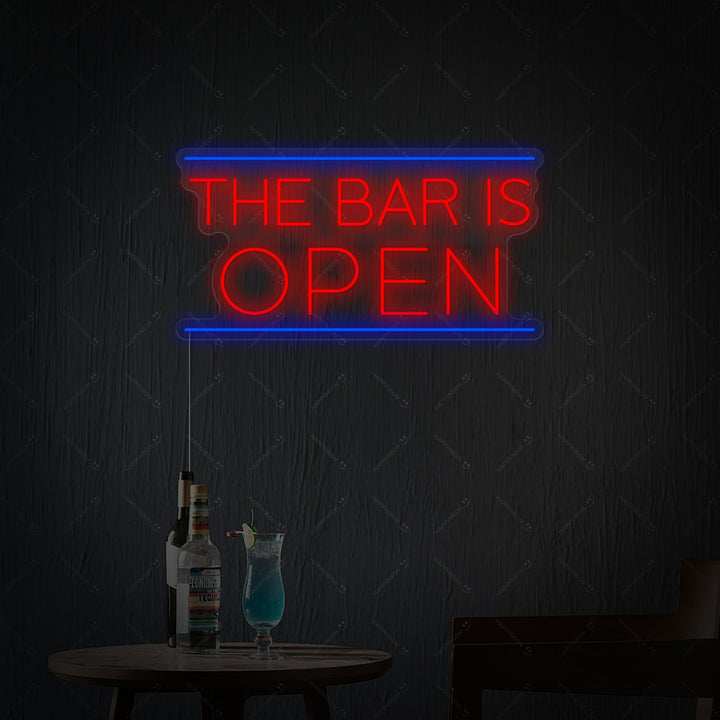 "Bar Is Open" Insegna al neon