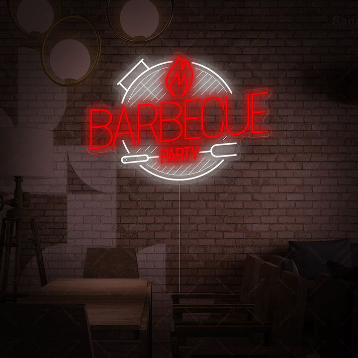 "Festa del Barbecue" Insegna al neon