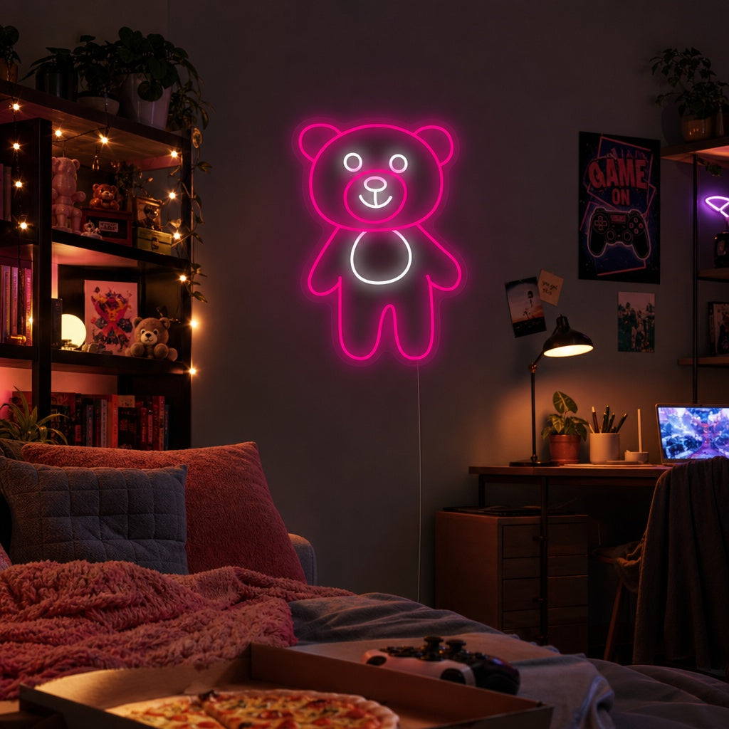 "Amico orso" Insegna al neon