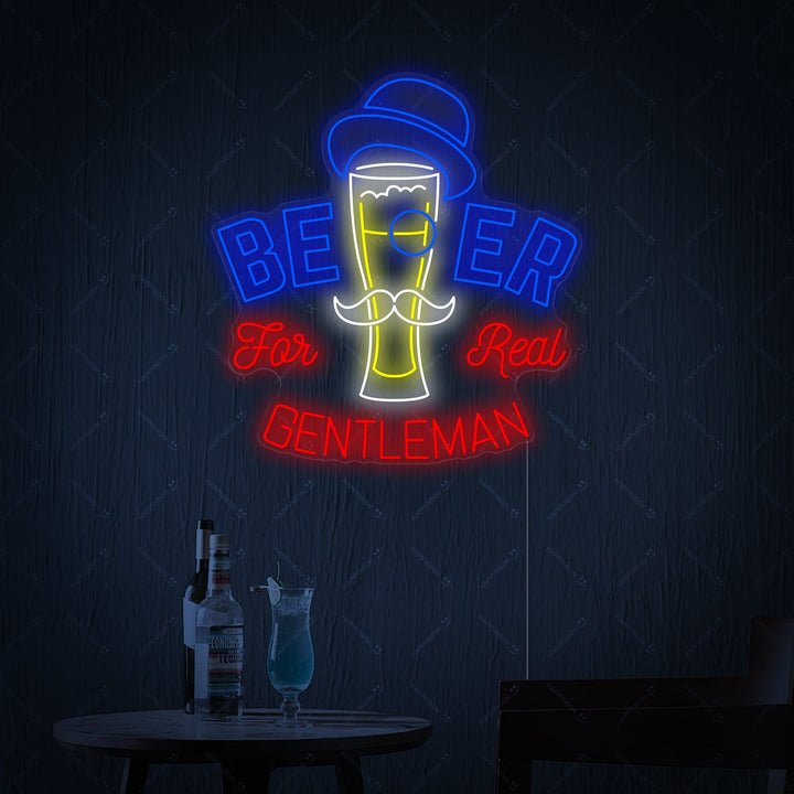 "Beer For Gentleman" Insegna al neon