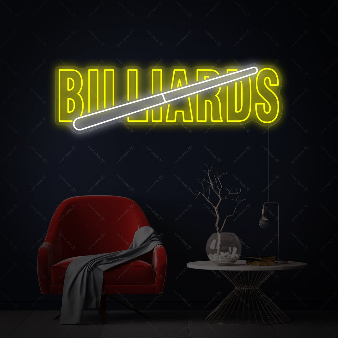 "Billiards" Insegna al neon