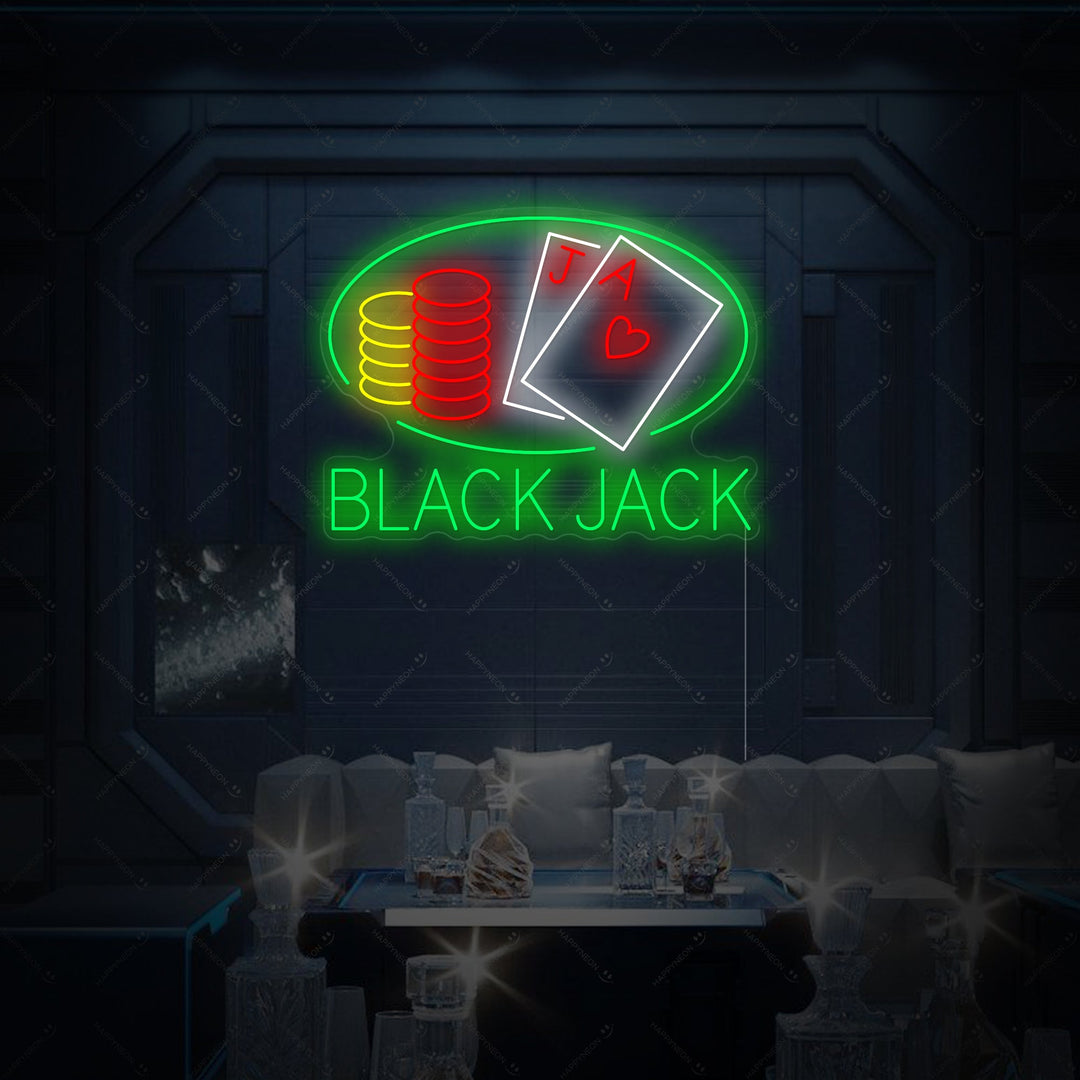 "Black Jack" Insegna al neon