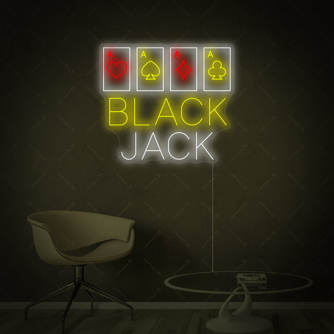 "Black Jack" Insegna al neon