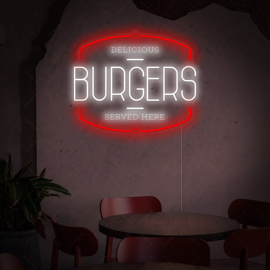 "Burgers" Insegna al neon